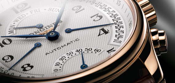 The LONGINES MASTER COLLECTION RETROGRADE EN OR ROSE