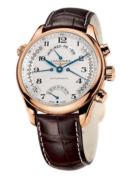 The LONGINES MASTER COLLECTION RETROGRADE EN OR ROSE