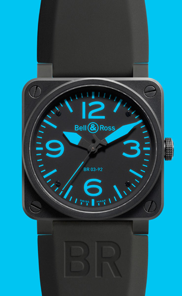 BELL & ROSS INSTRUMENT BR 03-92 BLUE Boîtier 42 mm BELL & ROSS INSTRUMENT BR 03-92 BLUE Boîtier 42 mm