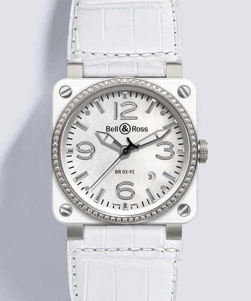 BELL & ROSS INSTRUMENT BR 03 WHITE CERAMIC Boîtier 42 mm BELL & ROSS INSTRUMENT BR 03 WHITE CERAMIC Boîtier 42 mm
