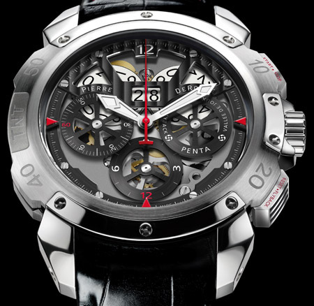 PIERRE DEROCHE DEVOILE LE CHRONOGRAPHE GRANDCLIFF TNT PENTA