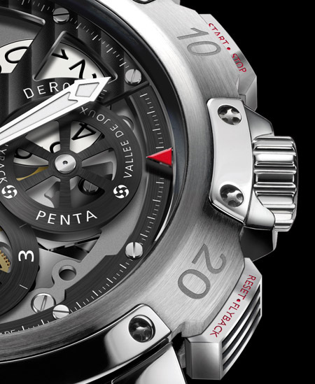 PIERRE DEROCHE DEVOILE LE CHRONOGRAPHE GRANDCLIFF TNT PENTA