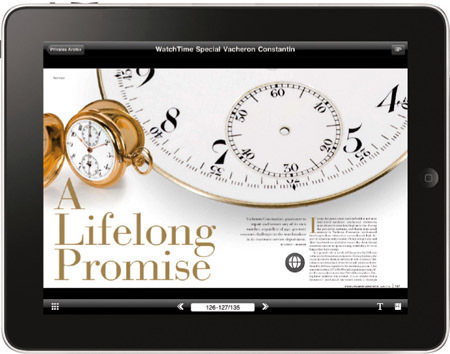 L'EDITION SPECIALE "VACHERON CONSTANTIN" DU MAGAZINE WATCHTIME DISPONIBLE SUR IPAD L'EDITION SPECIALE "VACHERON CONSTANTIN" DU MAGAZINE WATCHTIME DISPONIBLE SUR IPAD