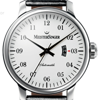 Prix du neuf et tarifs des montres Meistersinger Granmatik 52 mm cadran blanc Prix du neuf et tarifs des montres Meistersinger Granmatik 52 mm cadran blanc
