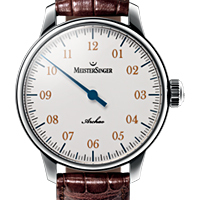 Prix du neuf et tarifs des montres Meistersinger Archao cadran blanc
