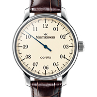 Prix du neuf et tarifs des montres Meistersinger Carelia Nacre cadran crème