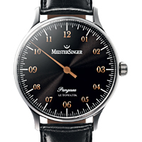 Prix du neuf et tarifs des montres Meistersinger Pangea A. cadran noir