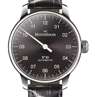 Prix du neuf et tarifs des montres Meistersinger n°03 cadran noir Prix du neuf et tarifs des montres Meistersinger n°03 cadran noir