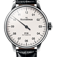 Prix du neuf et tarifs des montres Meistersinger n°03 cadran blanc Prix du neuf et tarifs des montres Meistersinger n°03 cadran blanc