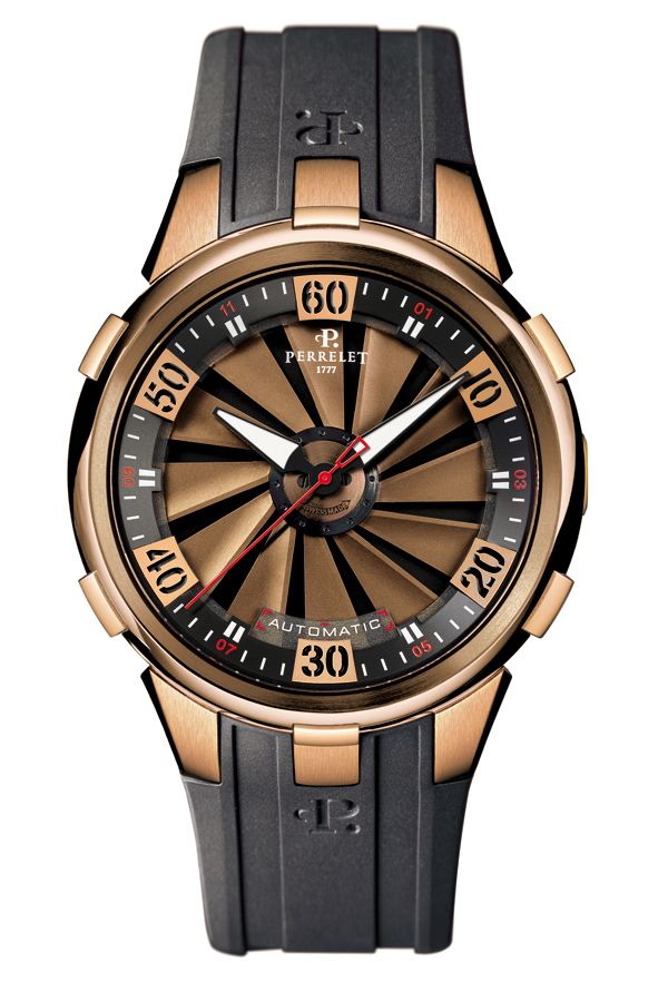 Montre Perrelet Turbine XL Gold Design choc, habit chic