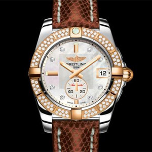 Breitling Galactic 36 or rose diamants