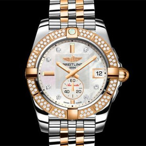 Breitling Galactic 36 or rose diamants