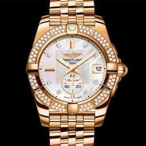 Breitling Galactic 36 or rose diamants