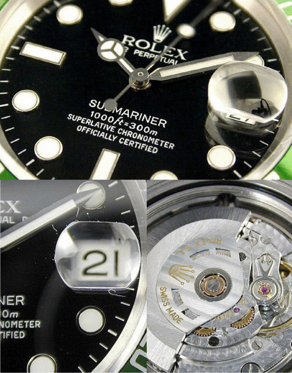 Fake Rolex Submariner 16610 LV - Contrefaçon