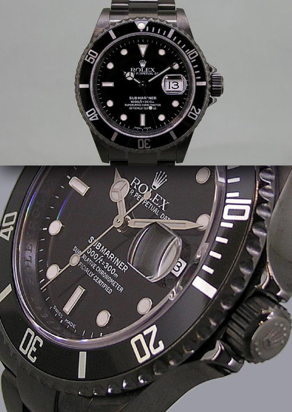 Modèle original Rolex Submariner 16610 PVD