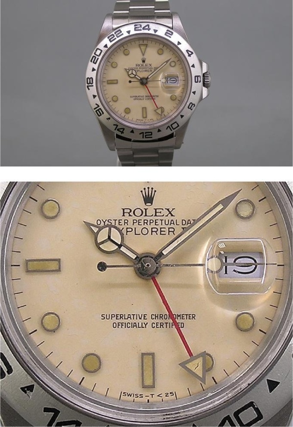 Montre originale Rolex Explorer II référence 16550 (cadran beige) Montre originale Rolex Explorer II référence 16550 (cadran beige)