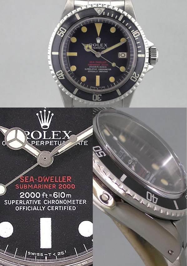 Montre originale Rolex Sea-Dweller 1665 Double-Red