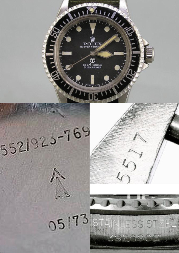 Rolex Submariner 5517 militaire originale Rolex Submariner 5517 militaire originale