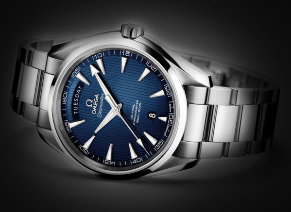 Omega Aqua Terra Jour-Date acier