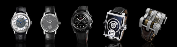 1. Julien Coudray timepiece - 2. Vacheron Constantin Patrimony Traditionnelle Small Seconds - 3. Omega Dark Side of The Moon - 4 Konstantin Chaykin Cinema Watch - 5. Vianney Halter 1. Julien Coudray timepiece - 2. Vacheron Constantin Patrimony Traditionnelle Small Seconds - 3. Omega Dark Side of The Moon - 4 Konstantin Chaykin Cinema Watch - 5. Vianney Halter