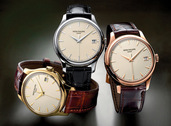 Montre Patek Philippe Calatrava 5227 version or jaune, or rose et or blanc