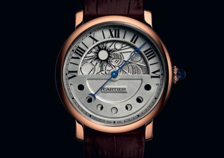 Montre Rotonde de Cartier Jour et Nuit heure de jour