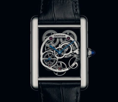 Montre Tank Louis Cartier Squelette Saphir