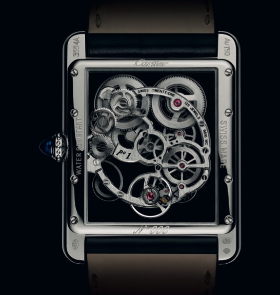 Montre Tank Louis Cartier Squelette Saphir Montre Tank Louis Cartier Squelette Saphir