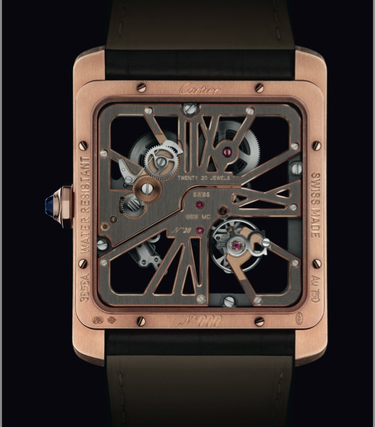 Montre Cartier Tank MC Squelette