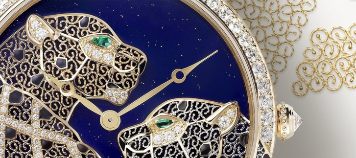 Montre ronde Louis Cartier Filigrane : ouvrage d'art et de dentelles d'or