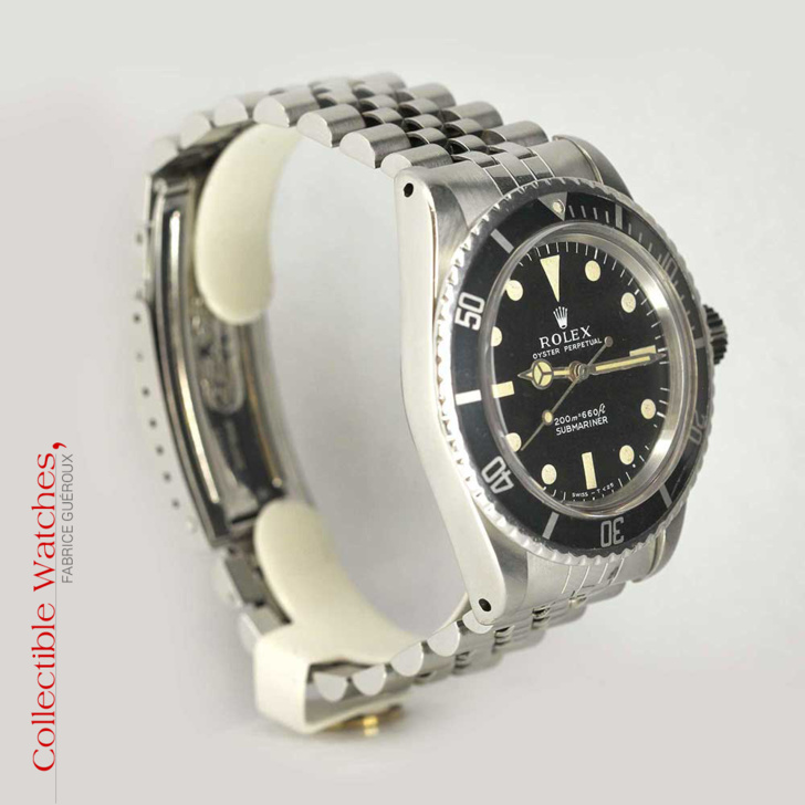 Rolex Submariner sans date référence 5513 cadran mat indexes patinés Rolex Submariner sans date référence 5513 cadran mat indexes patinés