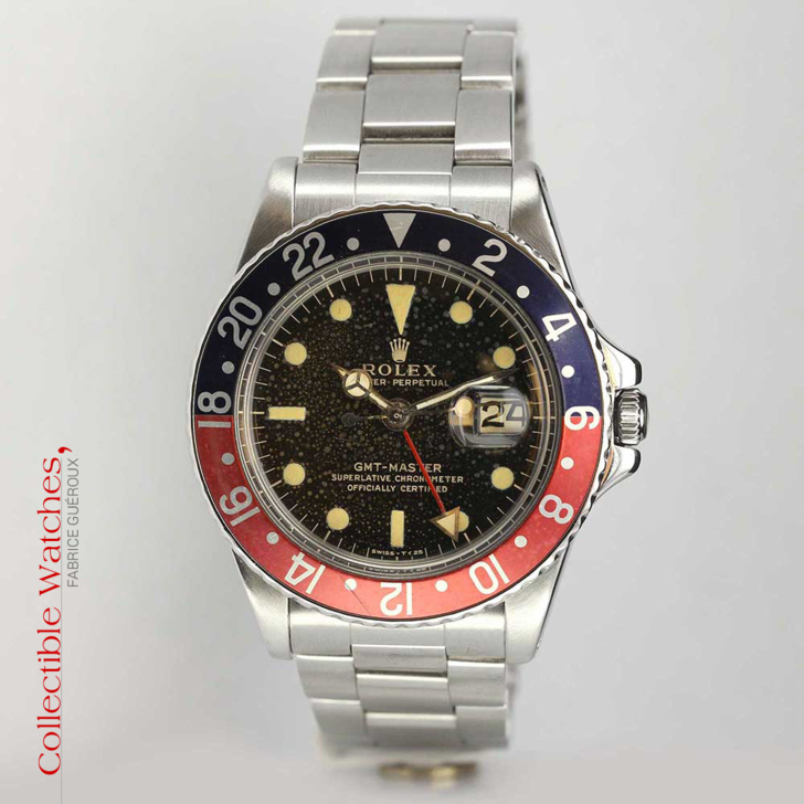 Rolex GMT-Master 1675 pepsi cadran laqué "Snow" Rolex GMT-Master 1675 pepsi cadran laqué "Snow"