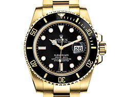 Prix du neuf Rolex 2015 Submariner 116618 LN Or Jaune Date