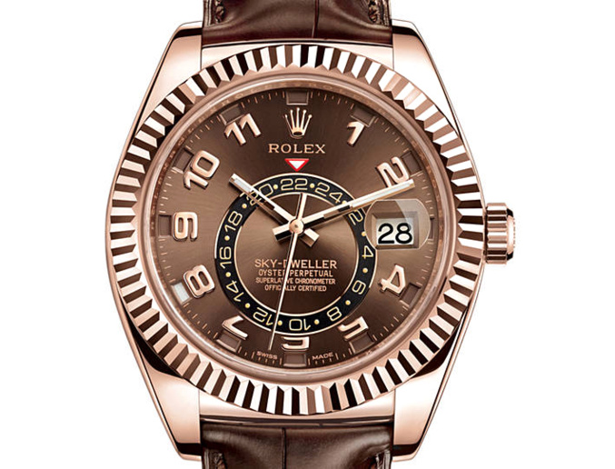 Prix du neuf Rolex 2015 Sky-Dweller Everose Cuir