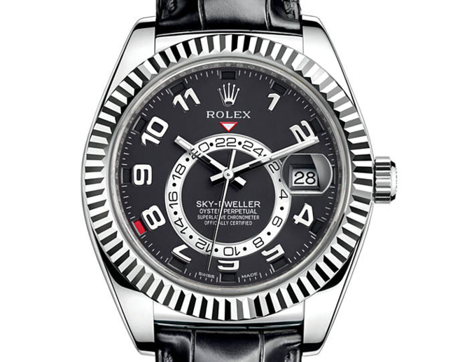 Prix du neuf Rolex 2015 Sky-Dweller Or Gris Cuir