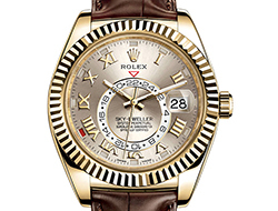 Prix du neuf Rolex 2015 Sky-Dweller Or Jaune Cuir