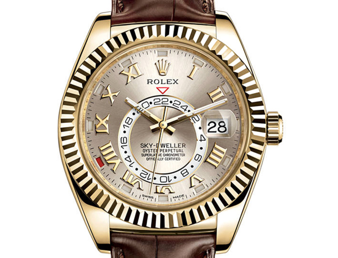 Prix du neuf Rolex 2015 Sky-Dweller Or Jaune Cuir