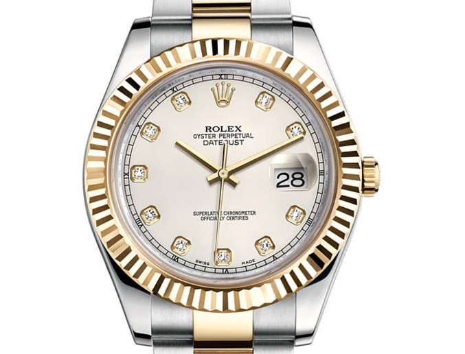 Prix du neuf Rolex 2015 Datejust 2 (41mm) or jaune/acier serti