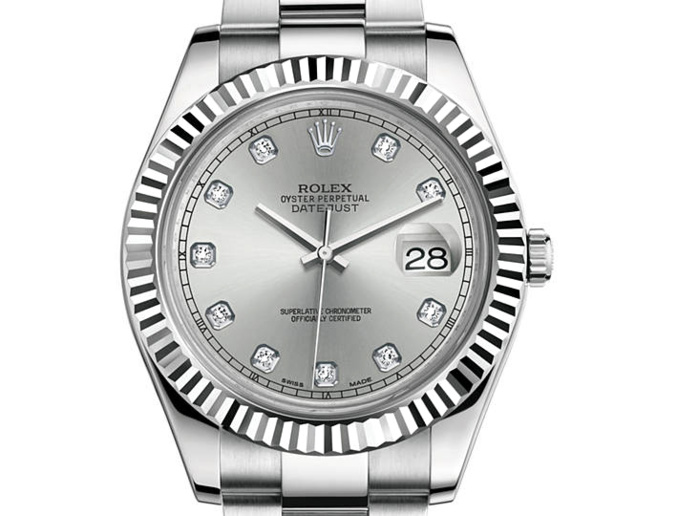 Prix du neuf Rolex 2015 Datejust 2 (41mm) or gris/acier serti