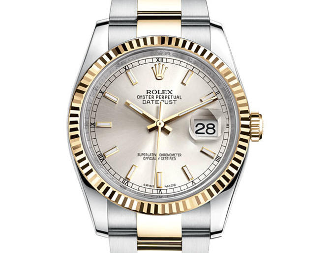 Prix du neuf Rolex 2015 Datejust (36mm) or/acier bracelet Oyster