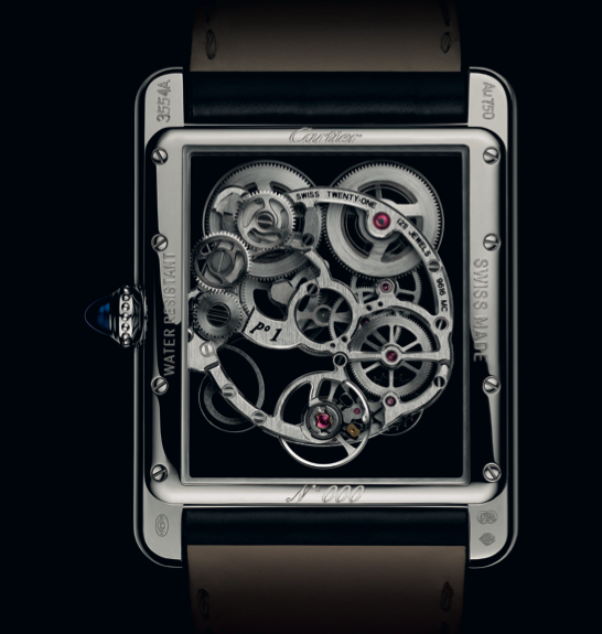 Montre Tank Louis Cartier Squelette Saphir Montre Tank Louis Cartier Squelette Saphir