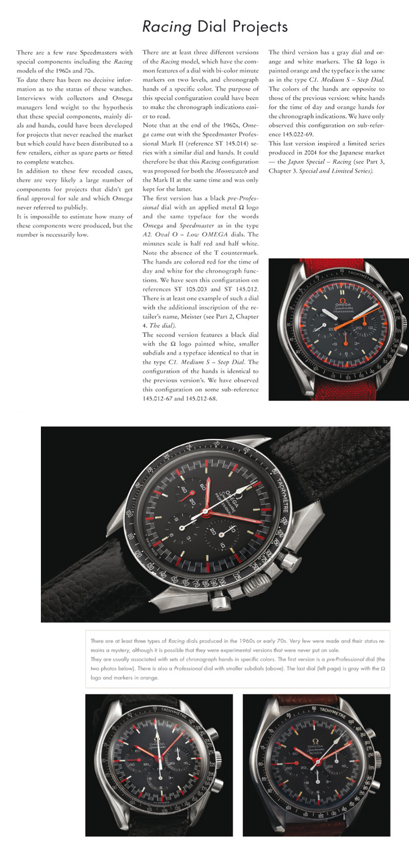 Rares modèles racing de l'Omega Speedmaster produits dans les années 60/70