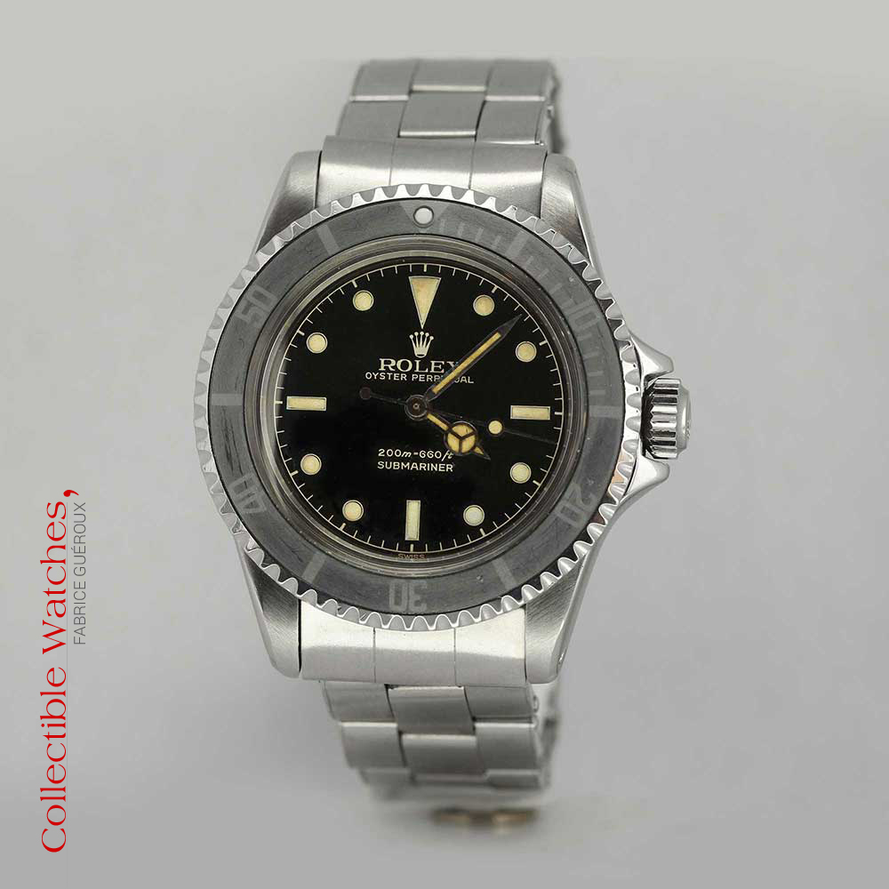 Rolex Submariner référence 5513 cadran chemin de fer