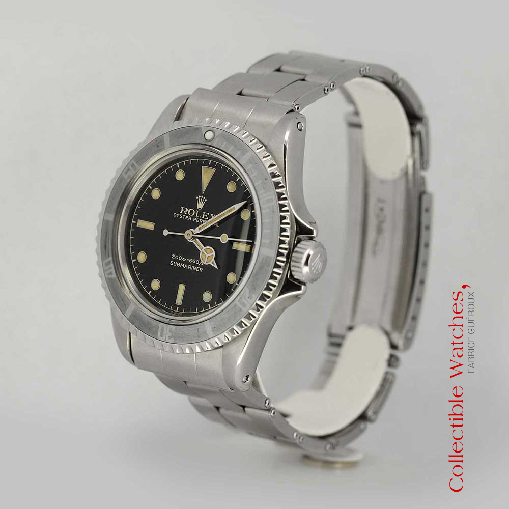 Rolex Submariner 5513 for sale Guilt Dial rail track