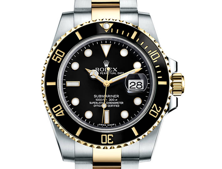 Prix du neuf Rolex 2015 Submariner 116613 LN or/acier Date