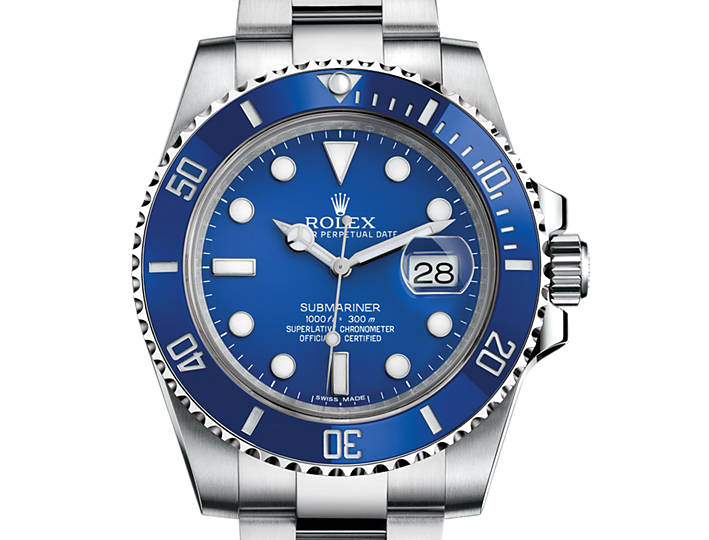 Prix du neuf Rolex 2015 Submariner 116619 LB or gris Date