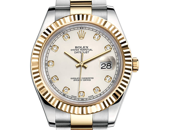 Prix du neuf Rolex 2015 Datejust 2 (41mm) or jaune/acier serti