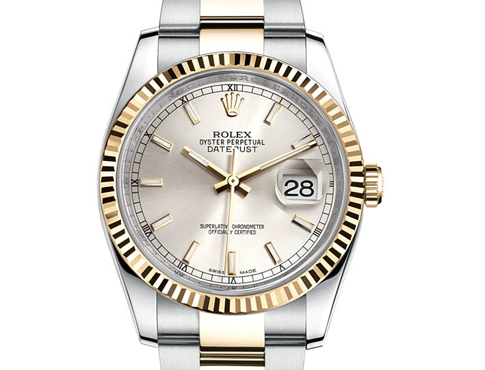 Prix du neuf Rolex 2015 Datejust (36mm) or/acier bracelet Oyster