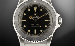 Exceptionnelle Rolex Submariner 5513 cadran chemin de fer et lunette patinée