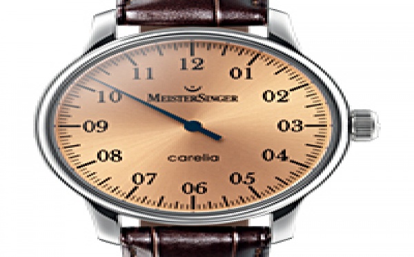 Prix du neuf et tarifs des montres Meistersinger Carelia Nacre cadran cuivre